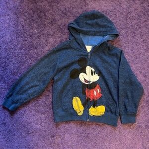 Disney Parks Mickey Mouse hooded zip up sweatshirt - Kids XS